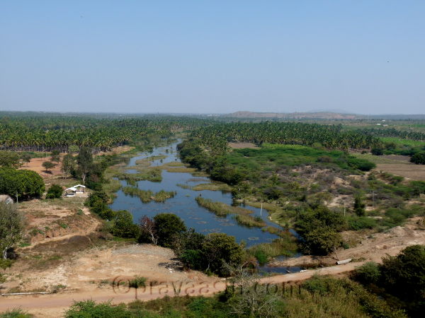 Vedavathi downstream from the dam